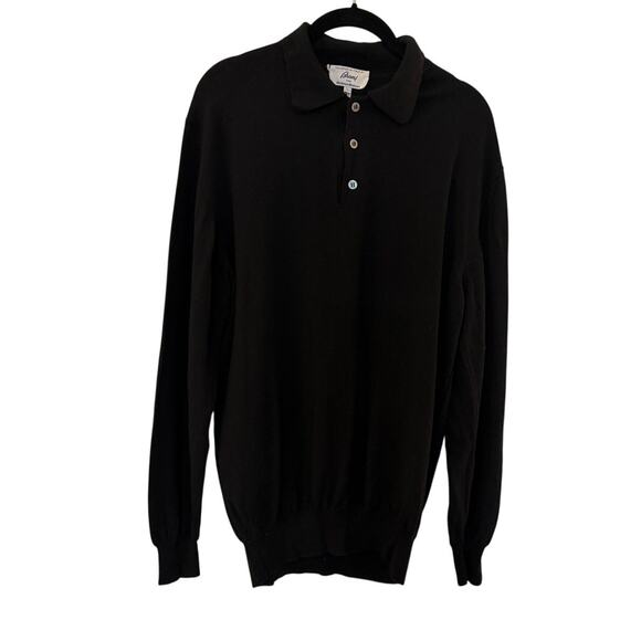 Tailored Brioni by Neiman Marcus Black Wool Shirt